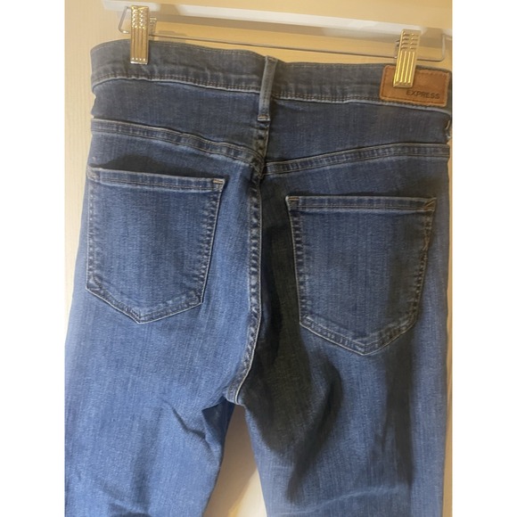 Express Boot high Rise Front Seam Ankle Split Denim 2S/2C - Picture 7 of 10